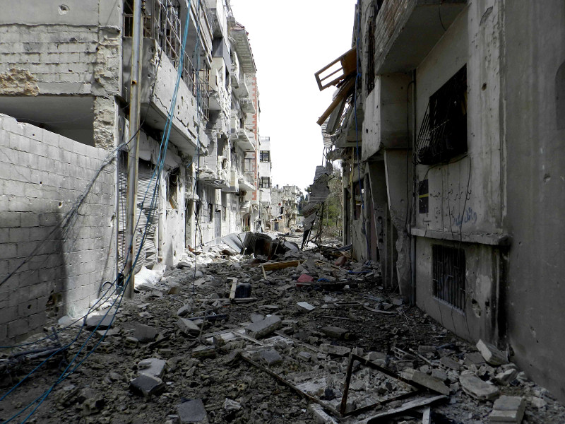 Zniszczenia w Homs, Syria